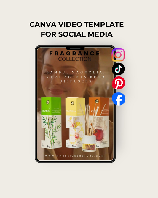 Social Media Video Template Bundle – 6 Canva Editable Formats for Instagram, TikTok, Pinterest & Facebook