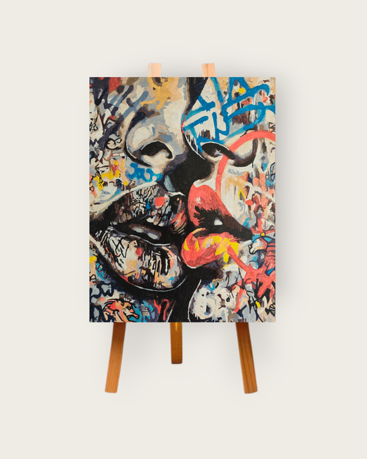 Original Acrylic Painting – 40×50 cm Expressive Portrait on Canvas