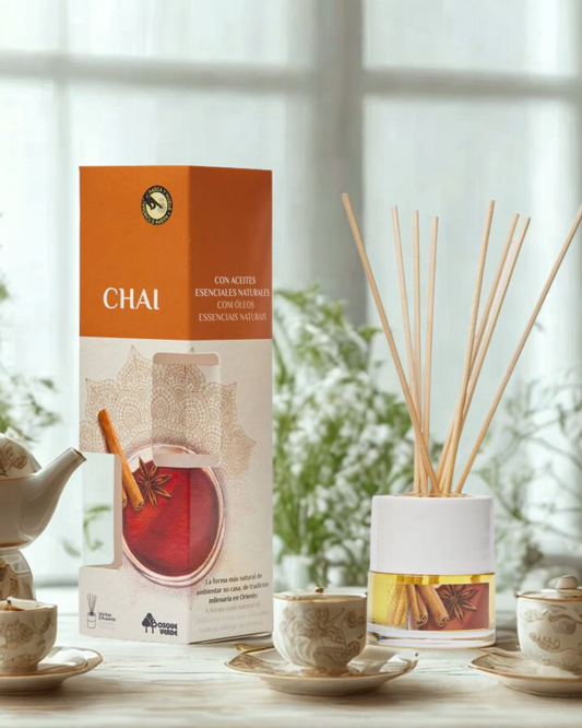Chai Spice Reed Diffuser, Elegant Home Fragrance, long-lasting Spanish Scents