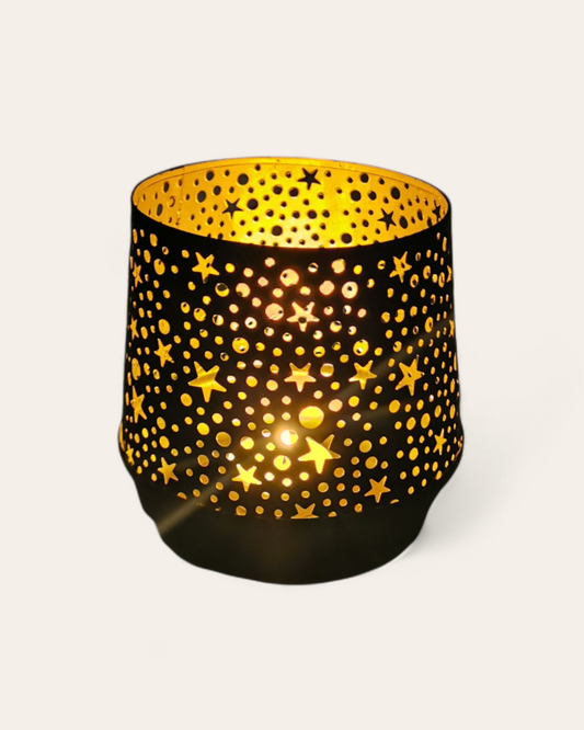Star Glow Metal Candle Holder