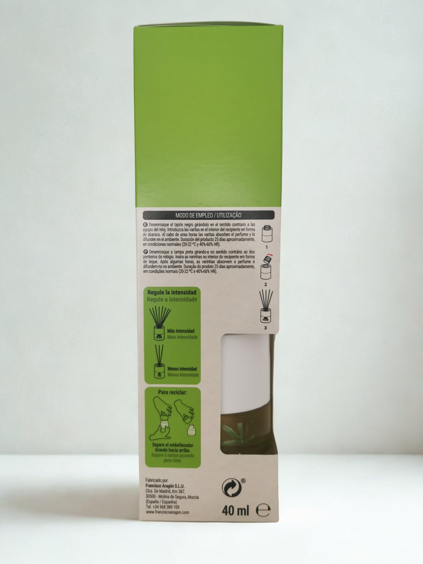 Bamboo Reed Diffuser Fresh Spanish Scent, Long Lasting Home Fragrance