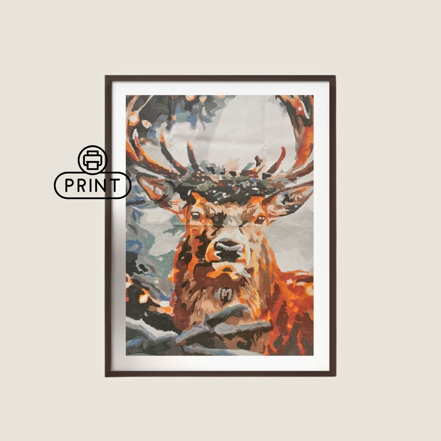 Winter home decor| Digital Print of Original Acrylic Painting