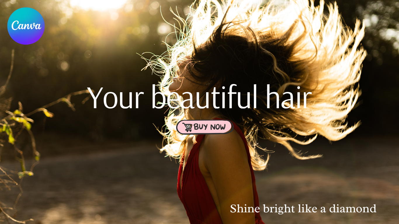 Your Beautiful Hair – Elegant Canva Website Template for Hair Care, Beauty & Wellness Brands