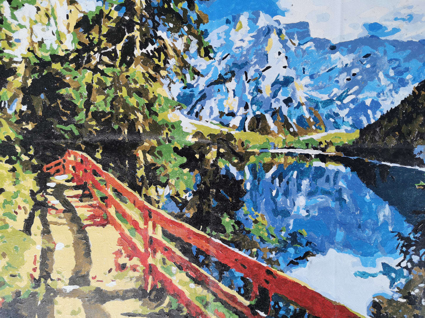 Mountain View – Painting by Numbers | Acrylic Painting on Canvas (40x60 cm)