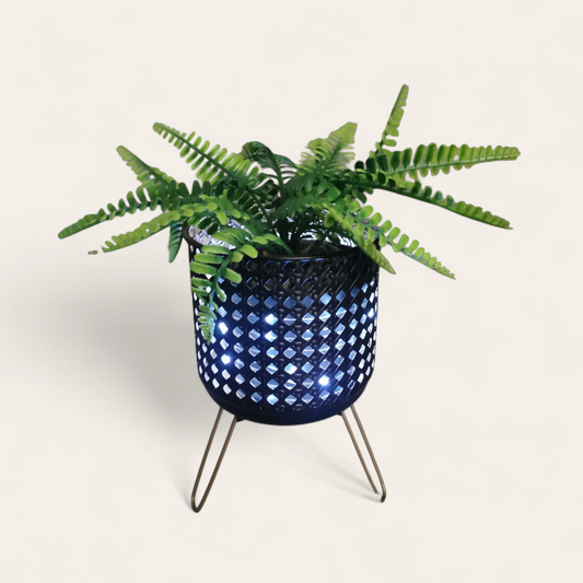 Solar Glow Light-Up Planter - Solar Powered Decorative Pot
