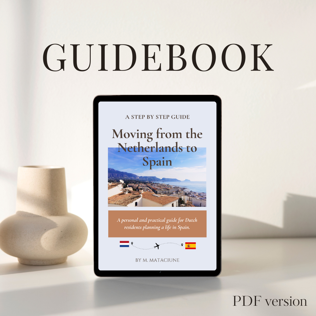 E-book Moving from the Netherlands to Spain, Guidebook, Travelling checklist, PDF download, Digital book
