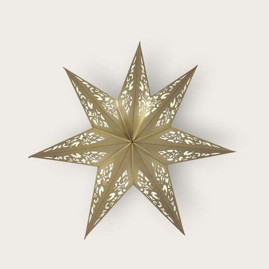 Hanging Paper Star Light with LED - Battery Operated Christmas Window Decoration