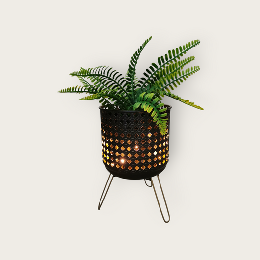 Luminous Plant Pot - LED Light Flower Planter Plug-in Electric for Modern Home Decor