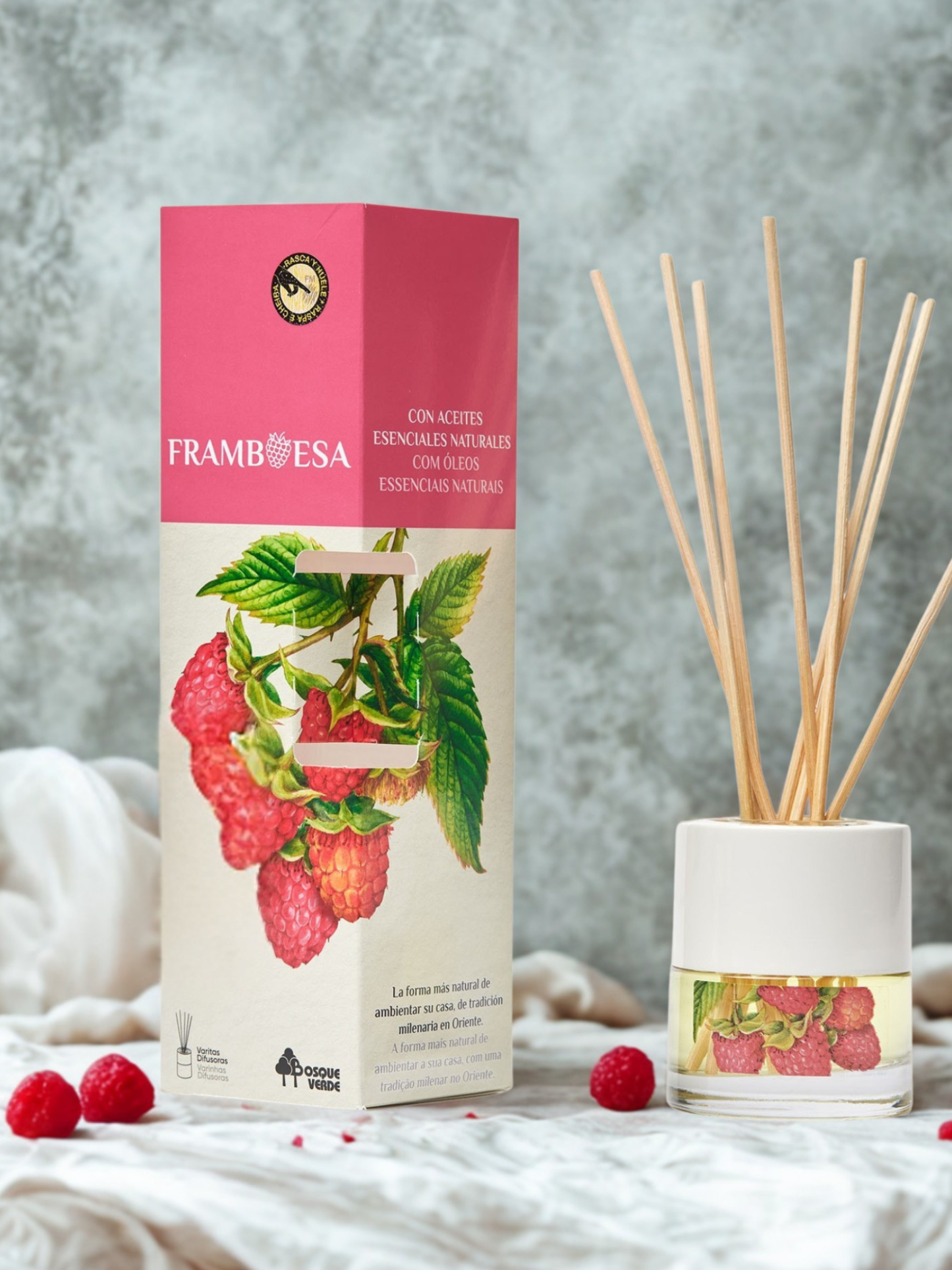 Raspberry, Tropical fruits, Pistachio / Home Spanish Perfumes set / 3 Reed diffusers