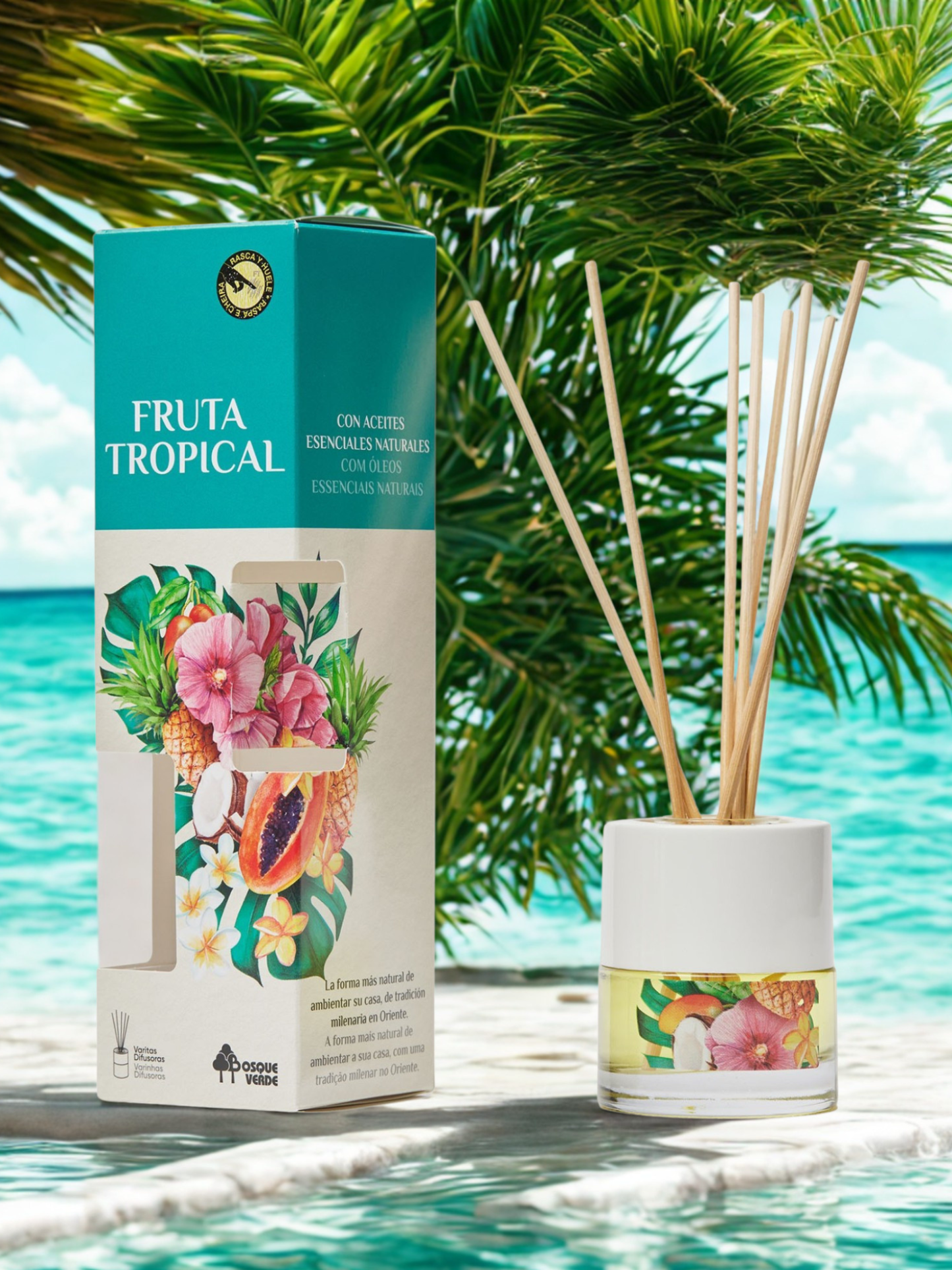 Raspberry, Tropical fruits, Pistachio / Home Spanish Perfumes set / 3 Reed diffusers