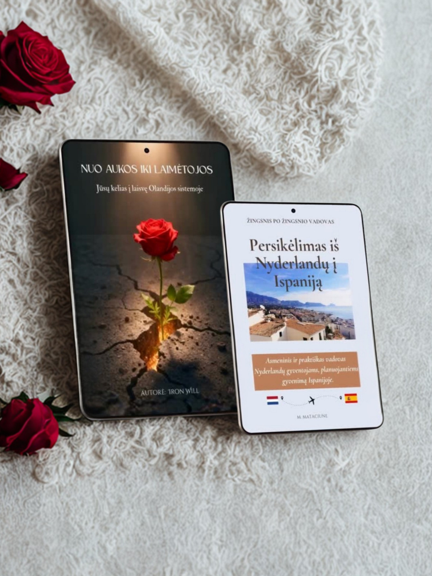 E-books 2 set / Persikelimas is Nyderlandu i Ispanija / Nuo aukos iki Laimetojos / Digital download / PDF / Lithuanian version