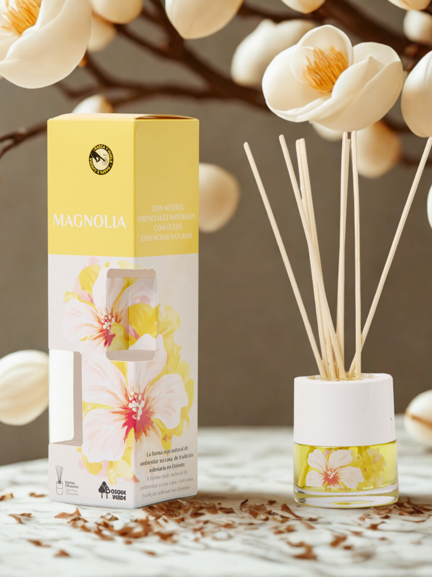 Magnolia, Pistachio, Tropical fruits / Home Spanish Perfume set / 3 Reed Diffusers