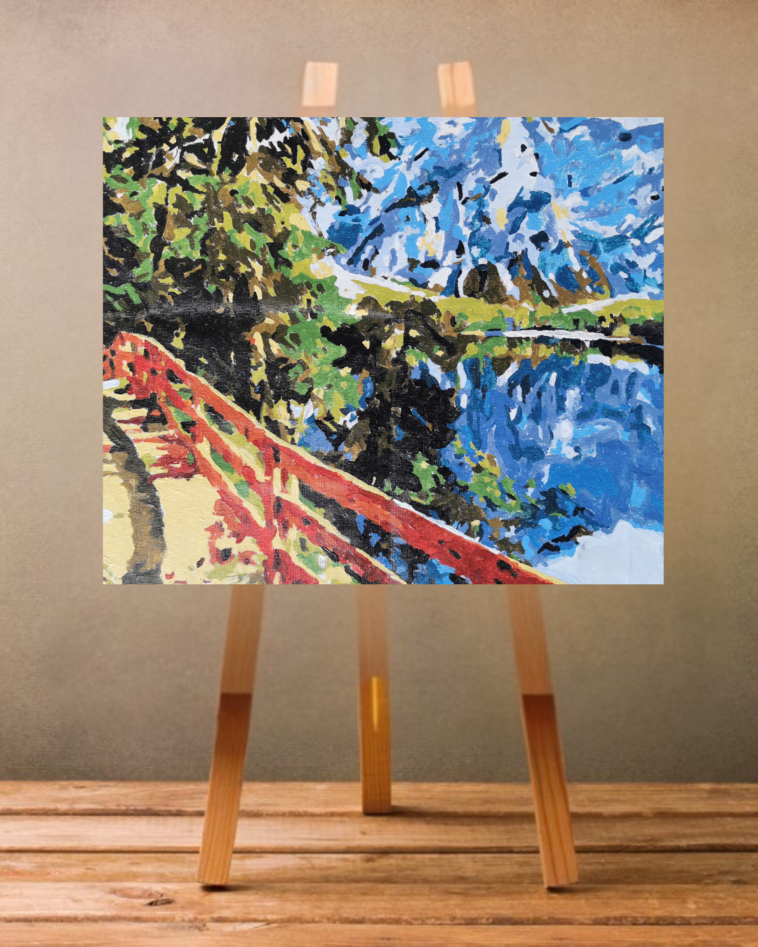 Mountain View – Painting by Numbers | Acrylic Painting on Canvas (40x60 cm)