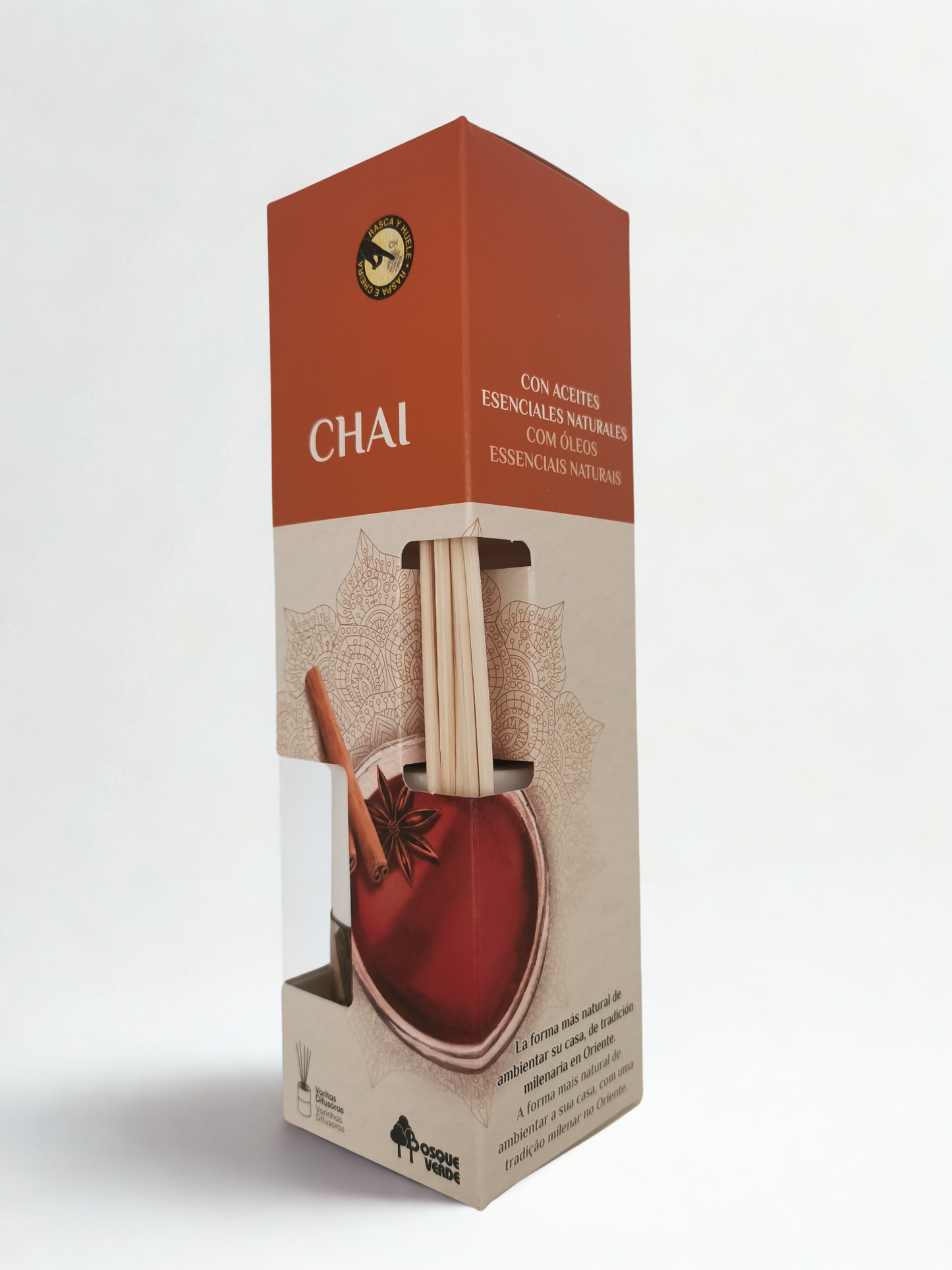 Chai Spice Reed Diffuser, Elegant Home Fragrance, long-lasting Spanish Scents