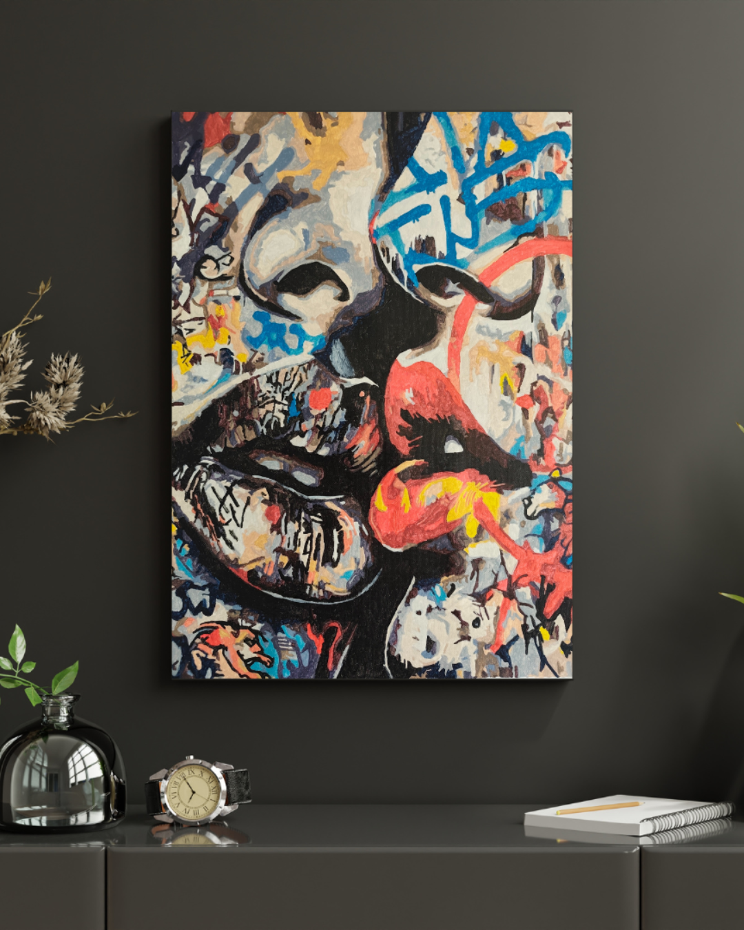 Original Acrylic Painting – 40×50 cm Expressive Portrait on Canvas