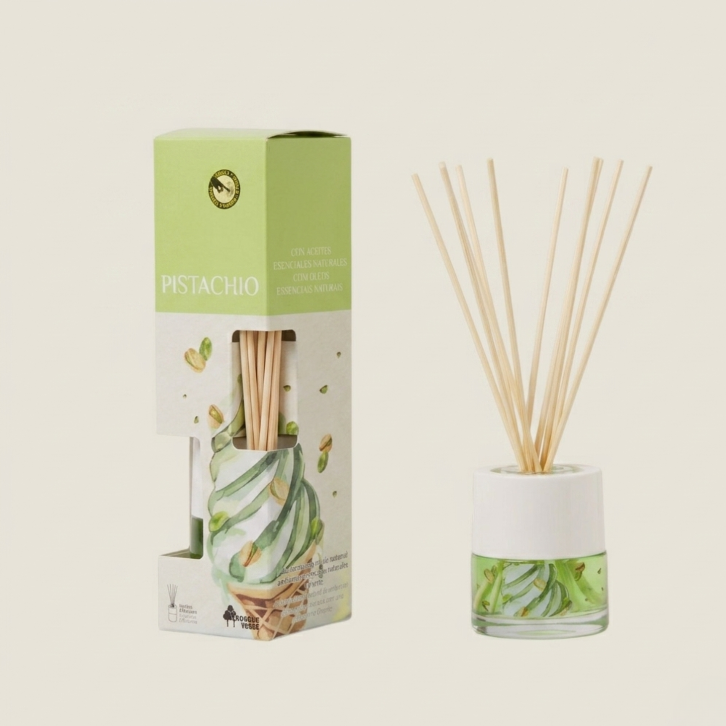 Pistachio Home parfum reed diffuser / Long lasting Spanish scent / Nature fragrance