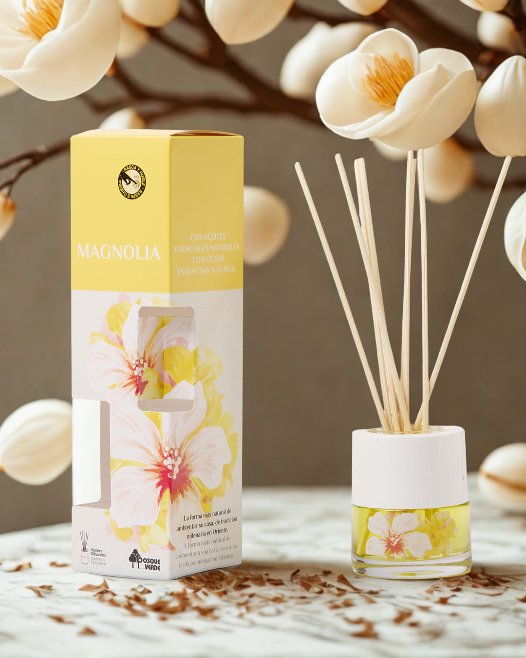 Bamboo, Magnolia, Tropical fruits / Home Spanish Perfumes set / 3 Reed diffusers