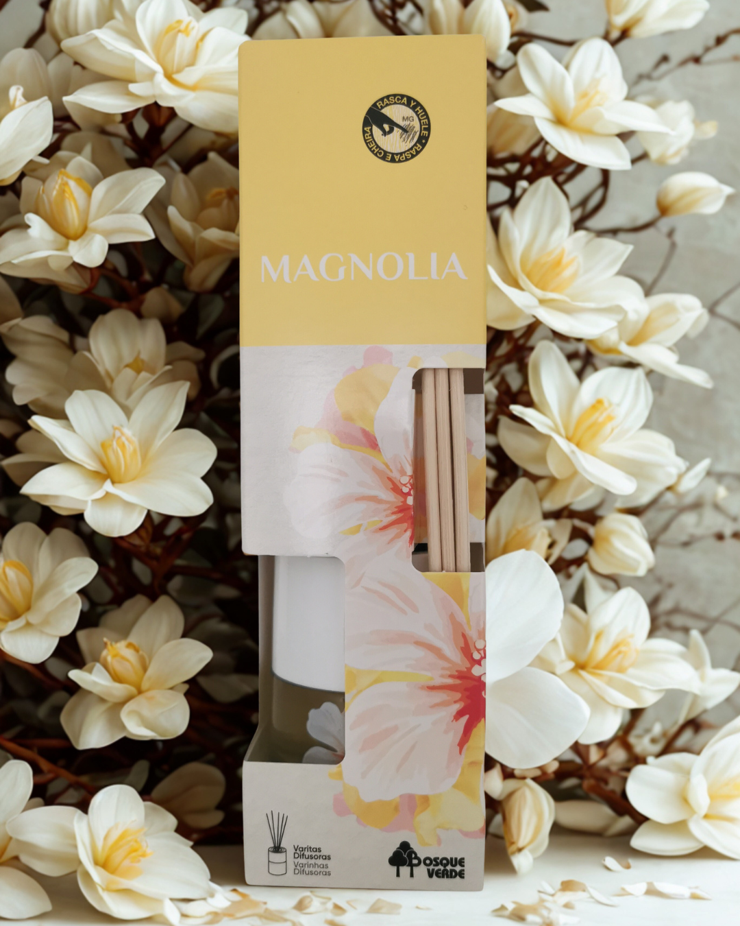 Magnolia Home parfum reed diffuser / Long lasting Spanish scent / Nature fragrance