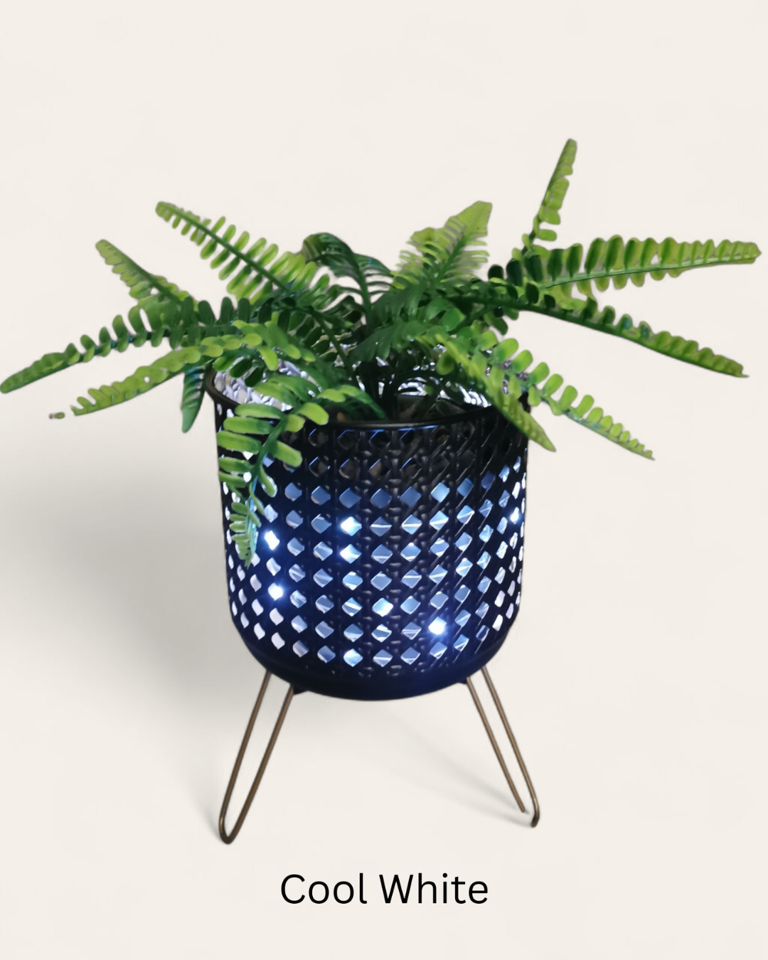 Solar Glow Light-Up Planter - Solar Powered Decorative Pot