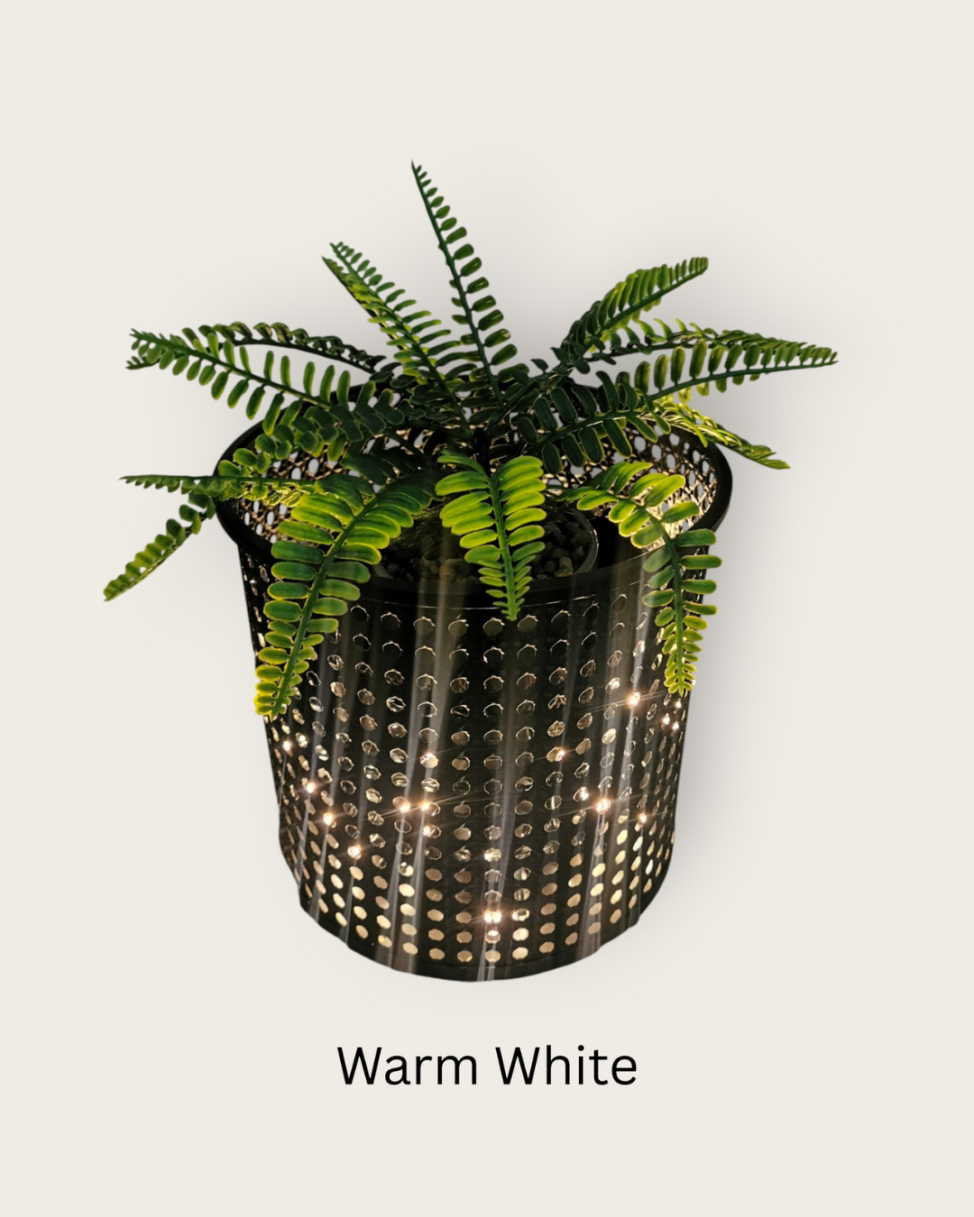 Luminous Metal Flower Pot – Plug-in Decorative LED Planter