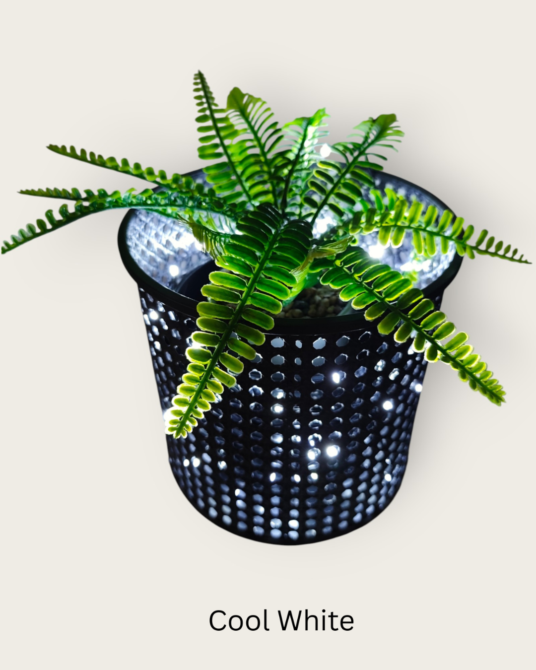 Luminous Metal Flower Pot – Plug-in Decorative LED Planter