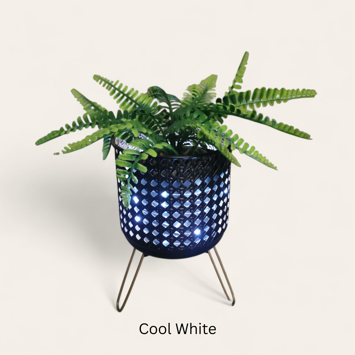Solar Glow Light-Up Planter - Solar Powered Decorative Pot