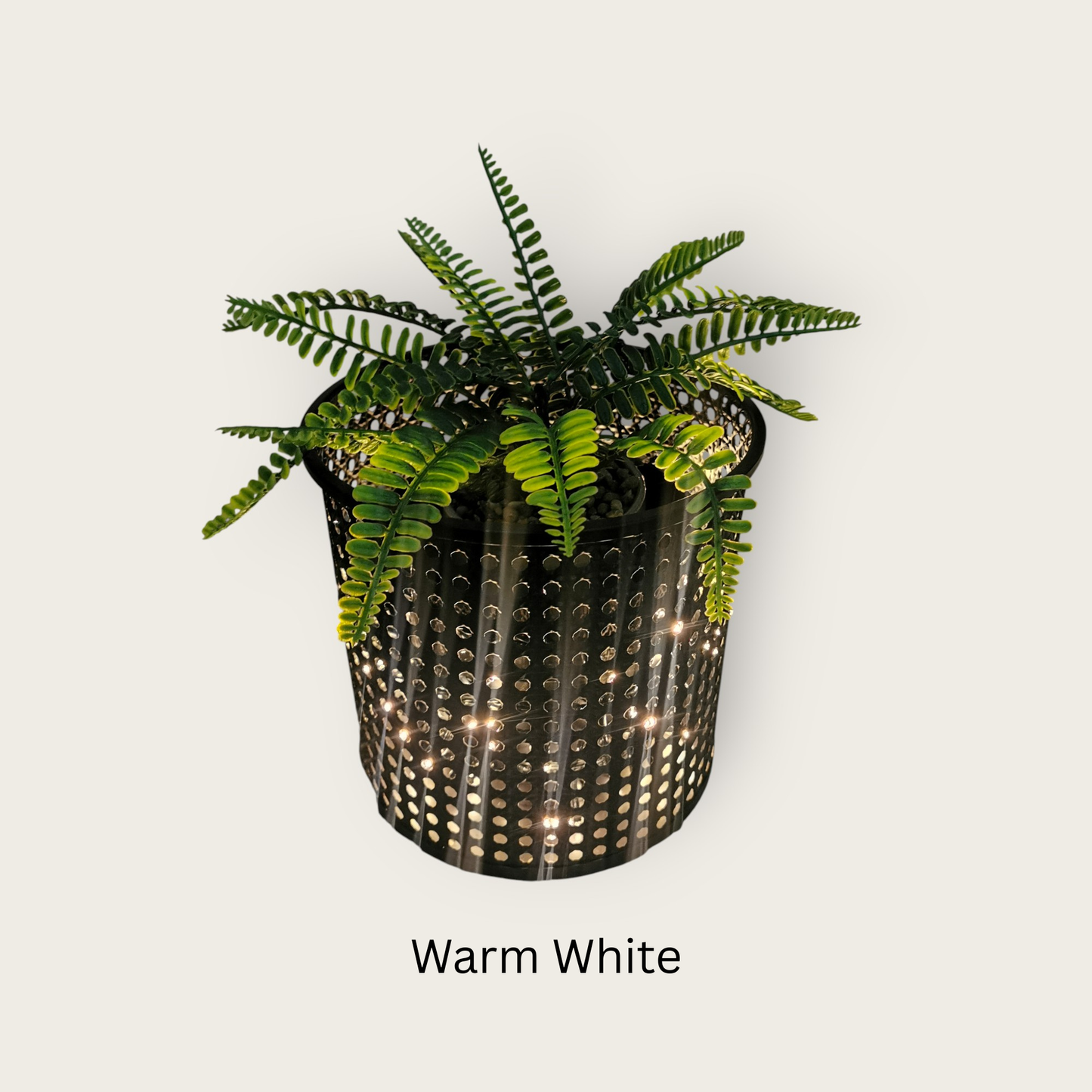 Shining Metal Flower Pot – Modern Decorative Planter with LED Glow Charge Batteries