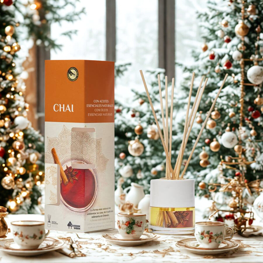 Chai Spice Reed Diffuser, Elegant Home Fragrance, long-lasting Spanish Scents