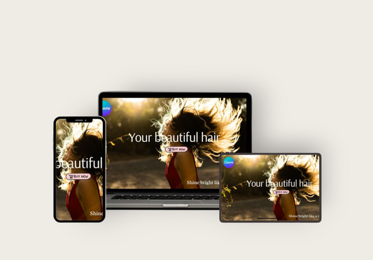 Your Beautiful Hair – Elegant Canva Website Template for Hair Care, Beauty & Wellness Brands