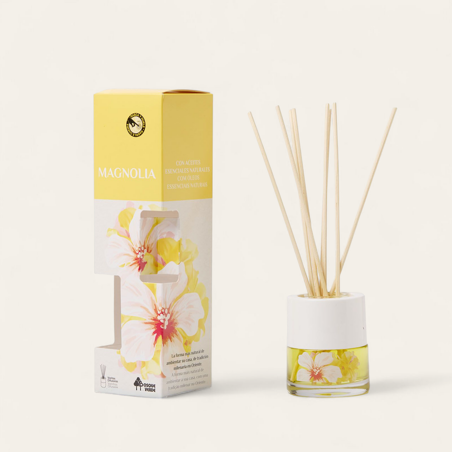 Magnolia Reed Diffuser,  Floral Home Fragrance, Long-lasting Spain scent, Cozy home style