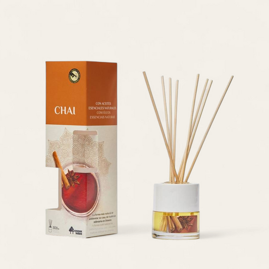 Chai Spice Reed Diffuser, Elegant Home Fragrance, long-lasting Spanish Scents